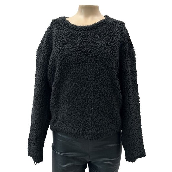Lululemon Black Sherpa Fleece Wool Blend Pullover Warm Winter Sweater Women 4 - Picture 2 of 12